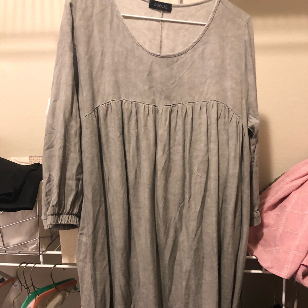 Roolee grey flounce dress